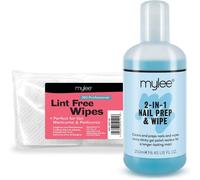 Kit De Préparation & Nettoyage Ongles Gel, Nail Prep & Wipe 250 Ml + 100 Lingettes Non Pelucheuses Pour Vernis Gel Uv & Led, Préparation & Après-Soin, Assainit & Élimine La Couche Collante