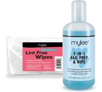 Kit De Préparation & Nettoyage Ongles Gel, Nail Prep & Wipe 250 Ml + 100 Lingettes Non Pelucheuses Pour Vernis Gel Uv & Led, Pré