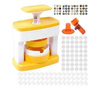 Kit de presse, 55 mm, kit de presse, 9,45 x 8,11 x 2,83 Inches ABS Pin Press Machine with Circle Cutter, Craft Tool with 48 Blank Badges, DIY Accessory for Kids Home School