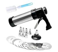 Kit de presse à biscuits | Appareil de fabrication avec 13 emporte-pièces et 8 douilles | Presse à biscuits manuelle - Pour la décoration de gâteaux, , crêpes, fête d'automne