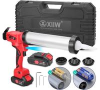 Kit de presse à cartouche sans fil | jusqu'à 7 840 N | Seringue en silicone pour cartouches de 310 ml | Cylindre en caoutchouc souple max 600 ml | 6 niveaux réglables | avec 2 batteries Li-ion |