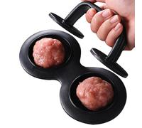 Kit de presse pour hamburgers - Moule à galettes à double trous, anneau de viande antiadhésif, machine à curseur farci | Solution parfaite pour façonner les hamburgers, pour le bœuf, les légumes, le b