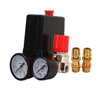 Kit de pressostat de compresseur d'air, vanne de commande en laiton durable 0 180PSI avec baromètre pour un réglage facile et une économie d'énergie en usage industriel et