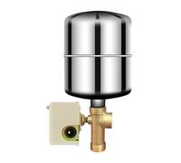 Kit de Pressostat Pompe eau - Réservoir Sous Pression Vertical en Acier Inoxydable 2 L/4 L avec Double Interrupteur à Tige, pour Pompes de Maison et de Jardin(4L/1Gal)