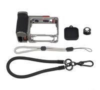 Kit de prise en métal pour Insta360-Ace Pro 2 - Design anti-chute avec bouton de déclenchement intégré, alliage d'aluminium, compact et ergonomique, avec cage, dragonne et protège-objectif