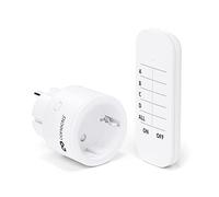 Kit de Prises Radio conecto : 1x Prise Radio et 1x télécommande intérieure, 2300 W, 230 V, Blanc