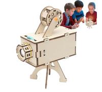 Kit de projecteur de Sciences en Bois - Kits scientifiques éducatifs Faites-par -Te pour, Jouet de projecteur à Diapositives constructibles | Jouet d'apprentissage Pratique pour Les garçons de