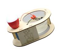 Kit de projet de lampes scientifiques en bois | Activité de conductivité alimentée par une solution saline avec des pièces de connexion visibles pour la découverte