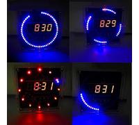 Kit de projet de soudure à construire votre propre horloge électronique avec affichage de la température et fonction d'alarme (rouge)