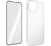 kit de protection 360° pour Apple iPhone 14 : étui + film - bord noir
