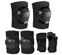Kit de Protection 6 en 1 pour Enfants - Genouillères,Coudières & Protège-Poignets Réglables - Équipement de Sécurité pour Skateboard,Roller,Trottinette,Vélo - Idéal pour Garçons et Filles (Noir, S)