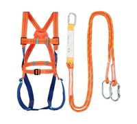 Kit de protection anti-chute avec harnais, 5 points de sécurité Protection, Lanyard Support lombaire Epaissi,pour Corde de