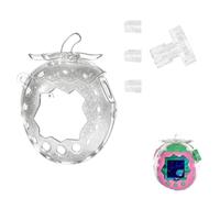 Kit de protection compatible avec Tamagotchi Paradise, coque rigide en PC + bouton et capuchon de bouton remplaçables, housse de protection fraise pour les amateurs de jeux électroniques d'animaux