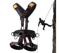 Kit de protection contre l'automne de harnais de sécurité - Équipement hommes de travail en plein air, lourde harcèlement Travail | Aspirant rocheux complet réglable avec boucles sécurisées, chass
