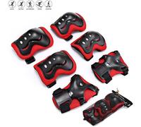 Kit de Protection Coudière Genouillère Protège-Poignet Support Pad d'Enfant Sécurité pour Patinage/Cyclisme/Scooter/Moto/Vélo/Roller 6-8 ans