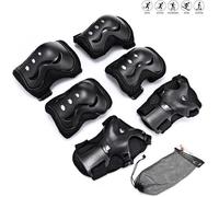 Kit de Protection Coudière Genouillère Protège-Poignet Support Pad Enfant Sécurité pour Patinage/Cyclisme/Scooter/Moto/Vélo/Roller 6-8 ans