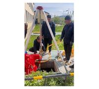 Kit de protection de sécurité contre les chutes, trépied réglable pour chantiers de construction avec harnais et système anti-chute, pieds évolutifs pour espaces confinés, équipement de sauvetage