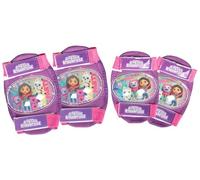 Kit de Protection des Coudes et des Genoux Tataway Gabby's Dollhouse pour Enfants - Ensemble de Protection pour vélos, Scooters et Patins avec Bretelles réglables, Rembourrage Protecteur et Motif
