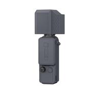 Kit de protection en silicone 4 pièces pour DJI Osmo Pocket 4 Pro, couverture complète, objectif, écran et poignée avec sangle anti-perte (gris foncé)