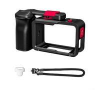 Kit de protection et d'extension pour appareil photo DJI Action 4/3/5PRO avec cadre de poignée, support griffe, bouton d'obturateur et dragonne
