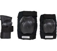 Kit de protection Powerslide, Standard Eco en noir pour rollers, patins à roulettes et skateboards, protection, art. nr. : 903279