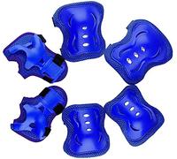 Kit de Protection Roller Enfant, 6 Ensemble de Protections Réglables Genouillères Coudières Protège-Poignets, Support Pad pour BMX, Skateboard, Roller, Vélo