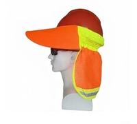 Kit de protection solaire avec cache-cou amovible en maille et soie glacée - Protection solaire à bord intégral - Casque respirant pour la construction, le jardinage, la randonnée - Plusieurs couleurs