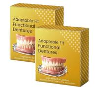 Kit de prothèse dentaire avec garniture en silicone souple, facettes dentaires complètes ajustables, prothèse esthétique temporaire pour corriger les espaces et les dents irrégulières (2 pièce)