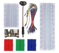 Kit de prototypage électronique avec clip de batterie pour planches à pain sans soudure et 65 cavaliers de noyaux en cuivre de qualité supérieure Kit de démarrage de protoboard pour la conception de