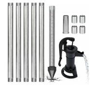 Kit de puits d'eau avec pointe de sable de 1-1/4", avec pompe manuelle | Kit de puits Sand Point avec écran à 60 mailles - Kit de puits artésien robuste for pompes manuelles et irrigation de jardin
