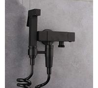 Kit de pulvérisateur à Main HandToilet, Robinet de Support à Montage carré Noir Noir, pulvérisateur de Douche à Couches en Tissu de Salle de Bain pulvérisateur de Douche Portable pulvérisateur en