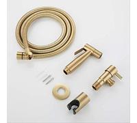 Kit de pulvérisateur de bidet à main en acier inoxydable doré brossé antique avec valve et pommeau de douche à jet pour un nettoyage facile de la salle de bain