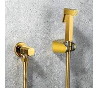 Kit de pulvérisateur de bidet en acier inoxydable doré brossé avec pommeau de douche à jet et valveMise à niveau de luxe de salle de bain