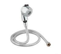 Kit de pulvérisateur de shampooing pour évier de salon - Tuyau en acier inoxydable de 1,1 m avec écrou G1/2 et tête de pulvérisation ergonomique, mode rinçage/pulvérisation 2 en 1, compatible