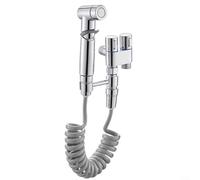 Kit de pulvérisation de bidet pour toilettes, robinet de valve d'angle à 2 voies avec pulvérisateur à main, ensemble de connecteurs d'eau à double sortie pour salle de bain, toilettes, machine à laver