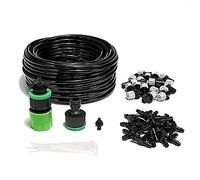 Kit de pulvérisation d'eau 20M système de Refroidissement par brumisation d'eau brumisateur buse d'arrosage Kit d'arrosage extérieur Jardin terrasse Serre Plantes Tuyau de pulvéris