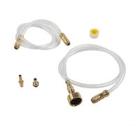 Kit de purge de direction hydraulique de 88,9 cm pour systèmes Sea Star, tube de remplissage rapide en laiton et acier inoxydable avec tuyau transparent pour entretien intérieur de bateau