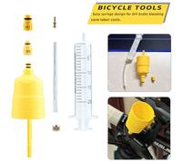 Kit de purge de freins de vélo EZmtb avec huile minérale 60 ml compatible avec les freins à disque hydrauliques Shimano pour VTT et vélos de route Standard with oil