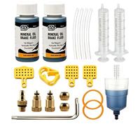 Kit de Purge Frein pour SHIMANO, TEKTRO, MAGURA Gamme de Freins à Disque Hydrauliques, avec Huile Minérale (120ml), Purge du Liquide de Frein de Vélo pour Tous Types de Vélos