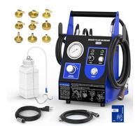 Kit de purgeur de Frein électrique F109, Utilisation monopersonne, 9 adaptateurs, débit 1,6 L/Min, Remplissage sans Bulle, réglage précis de la Pression pour VW, Mercedes, BMW, Opel