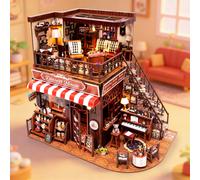 Kit de puzzle 3D en bois « Cute Cake Shop » pour coin lecture, modèle de maison de poupée à faire soi-même, décoration d'angle de bibliothèque pour la maison Cute Cake Shop
