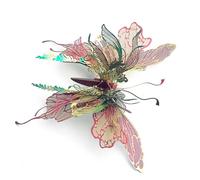 Kit de puzzle 3D en métal, 50 pièces, assemblage au laser, motif papillon mécanique, décoration créative de bureau, cadeau pour adultes
