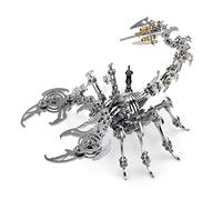 Kit de puzzle 3D en métal Scorpion Roi, à monter soi-même, idéal pour les adolescents, les adultes (200 pièces + couleur acier)