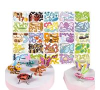 Kit de puzzle 3D - Favorise la motricité fine et la pensée spatiale - 25 modèles dans le kit comme puzzle 3D - Pour l'école, la chambre, l'apprentissage, les filles, les , les adolescents