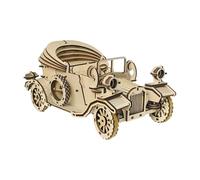 Kit De Puzzle En Bois 3D - Bâtiment De Modèle De Voiture Vintage Ensemble Pour Les Collectionneurs Et Les Amateurs De Précision Avec Des Outils De Montage, Jouet De Véhicule Pour Noël, Anniversaire, V