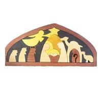 Kit de puzzle en bois artisanal - Berger miniature et mages - Ornement pour la maison, le bureau, le jeu de bureau