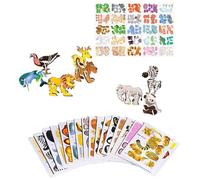 Kit De Puzzle En Papier 3D - 25 Pièces 3,34x3,34 Pouces Puzzle 3D D'Apprentissage Interactif DIY, Jouet D'Assemblage Créatif | Compétences Éducatives En Résolution De Problèmes Pour Le Développement C