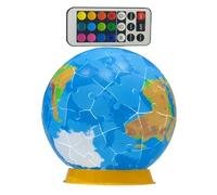 Kit de puzzle orbital - Bouclier rond - Bâtiment planétaire - Bloc de 60 pièces - Jeu interactif - Terre colorée - Constructeur de connaissance des