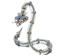 Kit de puzzle serpent en métal 3D pour adultes - 500 + pièces - Modèle animal mécanique Steampunk - Sculpture en métal à monter soi-même - Décoration de pièce de collection et cadeau créatif