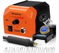 Kit de Pyrogravure au Bois, Preciva Ensemble D'outils pour Stylo Woodburner avec Station de Fer à Souder, Température Réglable 40W 250-750℃, 20 Pointes et Support pour la Gravure sur Bois (Noir)